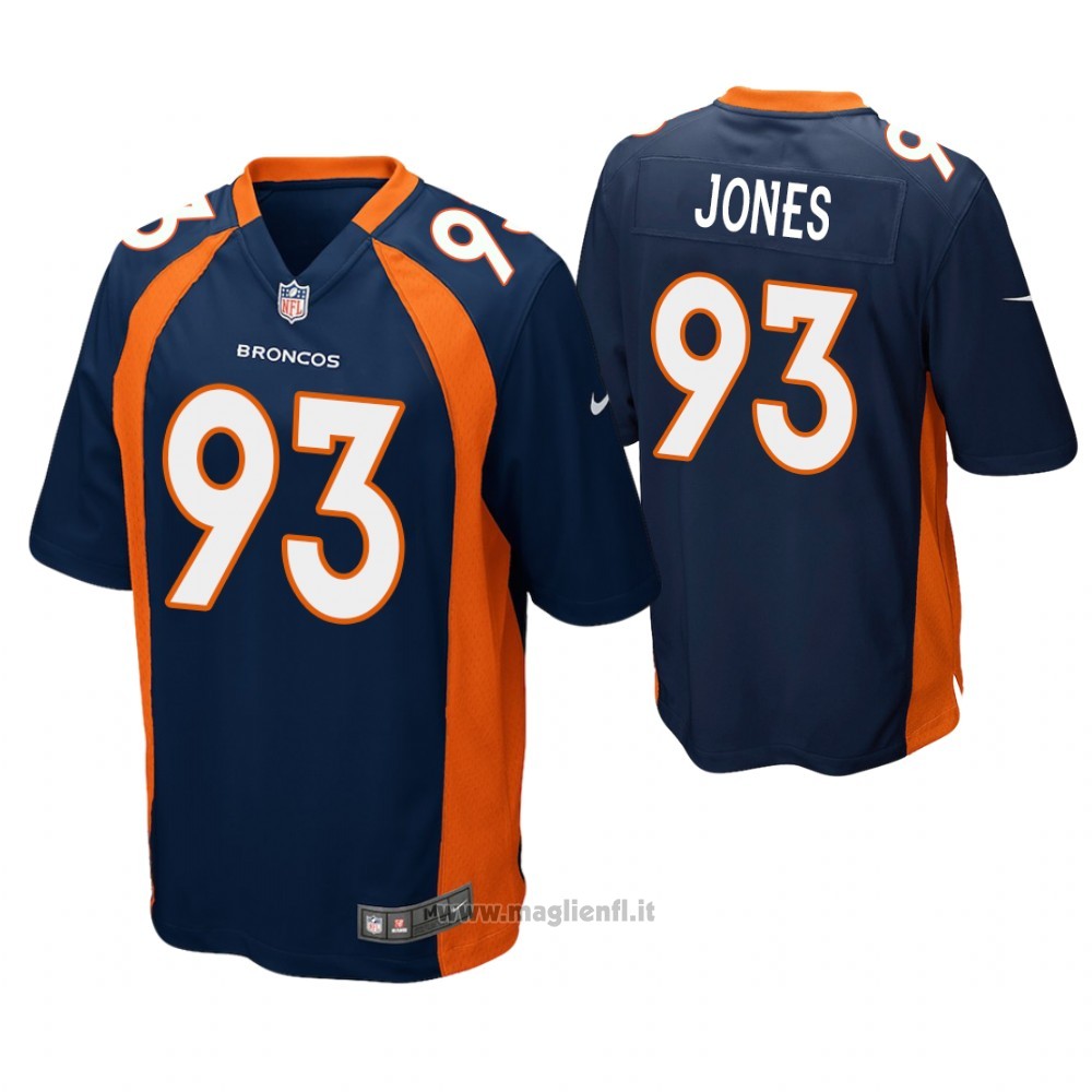 Maglia NFL Game Denver Broncos Dre'mont Jones Blu